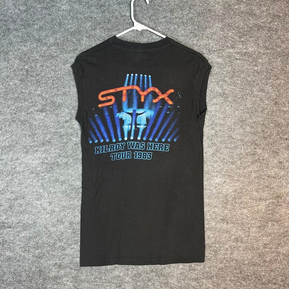 Vintage 1983 STYX Kilroy Was Here Tour Tank Top Single Stitch Hem Mens Medium - Picture 3 of 16